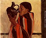 Taos Indian Drinking by Walter Ufer